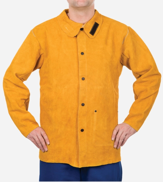 Weldas Golden Brown Welding Jacket (44-2130) - nejlepší svářečské bundy voděodolné high visibility Česko - Svářečská bunda - mobilní svářeč - svářeč Třebíč - svařování Vysočina